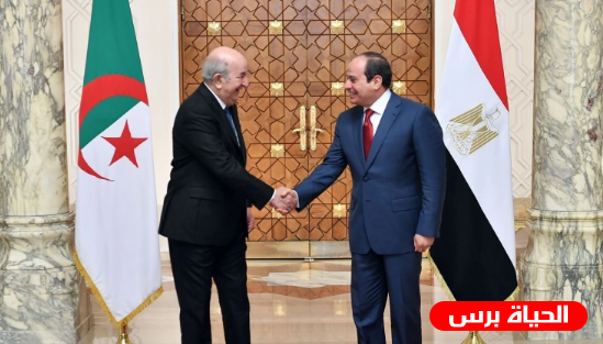 السيسي خلال لقاء تبون يؤكد مواصلة دعم القضية الفلسطينية